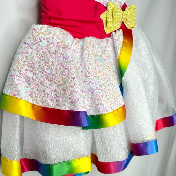 White Sequin Rainbow Accent Tutu - Picture 5 of 9